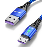 Cable Cargador Datos Usb A Micro Usb / 2 Metro / 5 A / Azul 