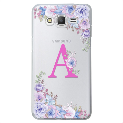 Funda Para Galaxy Antigolpes Flores Personalizada Tu Inicial