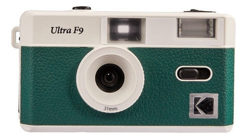 Cámara Verde Kodak F9 Vintage Retro Ultra De 35 Mm Con Pelíc