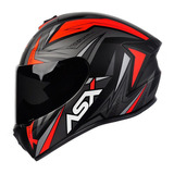 Capacete Para Moto Asx Draken Vector Vermelho Fxm Cor Cinza/vermelho Tamanho Do Capacete 62 - Xl