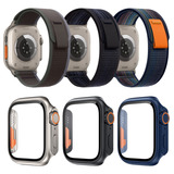 3 Correa Nylon + 3 Pc Funda Mica Para Apple Watch Se 9 8 7 6