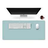 Mouse Pad Grande De Cuero Azul 35.4 X 15.7 