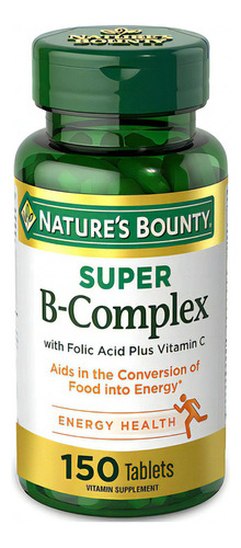 Súper Complejo B + Ácido Fólico Y Vitamina C (150 Tabletas) Sabor S/n