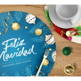 Fascinantes Tapetes Navideños Para Mesa Circulares 6pz