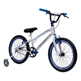 Bmx Cross Bmx Aro 20 1v Freios V-brakes Cor Branco/azul