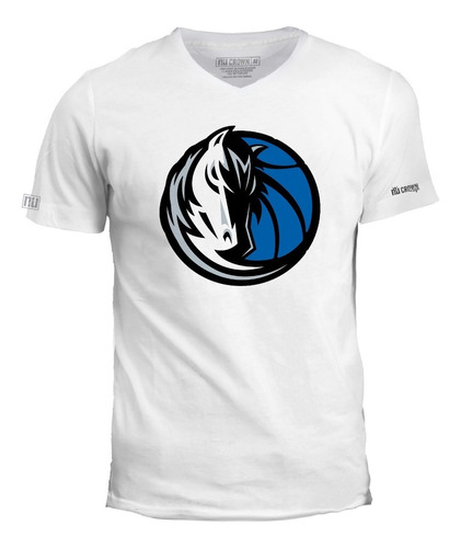 Camiseta Estampada Dallas Majestic Logo Nba Hombre Ivk 