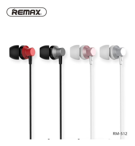 Audifonos Heavy Bass  Microfono Economicos Remax Rmc-512 Color Rojo