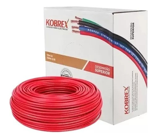 Cable Thw-ls Calibre 14 Kobrex Rollo 100m Color De La Cubierta Rojo