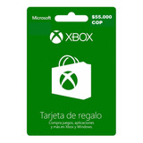 Xbox Tarjeta De Regalo $55.000