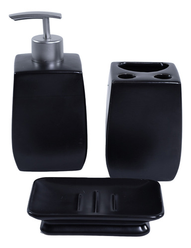 Kit Lavabo Eleganci Wincy 3 Peças Preto 430 Ml Wincy