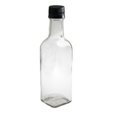 Botella De Vidrio 250 Ml (12 Pz) Tapa Corcho/ Rosca Bebidas