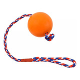 Juguete Pelota Con Cuerda Para Perro Grande Resistente Er060 Color Naranja