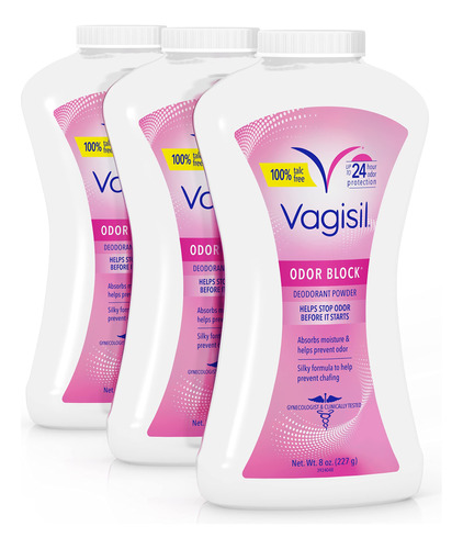 Vagisil Desodorante En Polvo Para Mujer, Sin Talco, 8 Onzas 