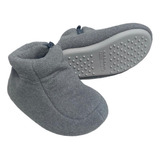 Pantufa Soft Com Ziper - Dedeka  Cinza Mescla 23 24