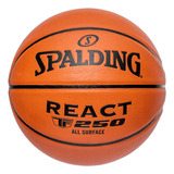 Baloncesto Interior-exterior Spalding React Tf-250, 29.5 Pu. Color Naranja