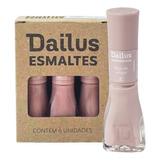 Kit 6 Esmaltes Queridinho Cremoso Taça De Cristal Dailus