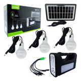 Kit Solar Portatil Recargable Incluye 3ampolletas Usb Cable