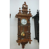 Reloj Antiguo De Pared A Pendulo Gustav Becker