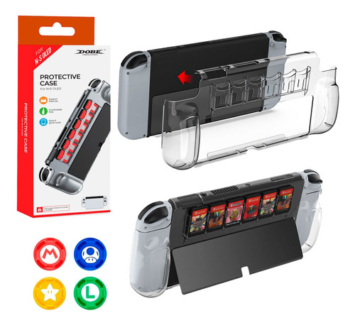 Case Capa Proteção De Acrílico 6 Slots Nintendo Switch Oled