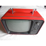 Televisor Vintage Rojo Decorativo Hitachi A Reparar