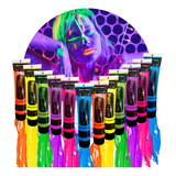 Pack X6 Pinturas Flúor Fiesta Neón Diversion 14ml C/u Makeup