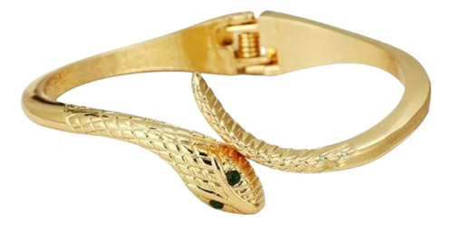 Pulsera Esclava Serpiente Acero Quirúrgico Laminado Oro 18k