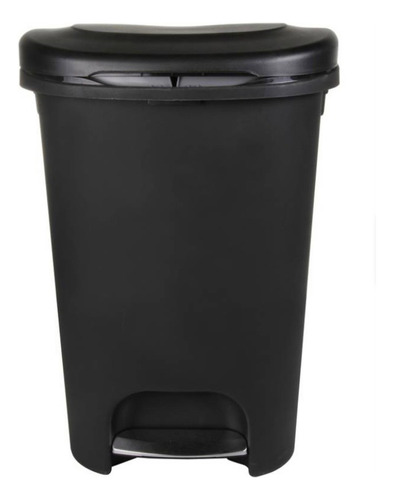 Basurero 50lts. Rubbermaid, Color Negro, Tapa Pedal