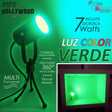 Mini Reflector Spot Dicroica Tacho Led 7w Colores C/ Tripode