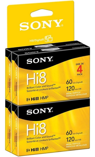 Sony Hi8  8mm Cassettes 120 Minute (4-pack)