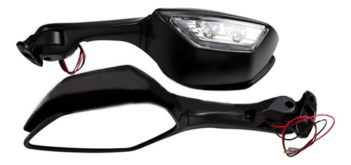 Espejos Retrovisores Para Motocicletas Con Luces Indicadoras