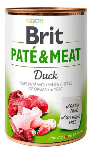 Alimento Perro Brit Care Paté & Meat Pato Y Pollo 400gr