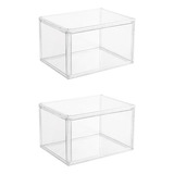 Pack 2 Caja Organizadora Zapatos Transparente