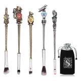 Set Brochas De Maquillaje Metalicas De Harry Potter 