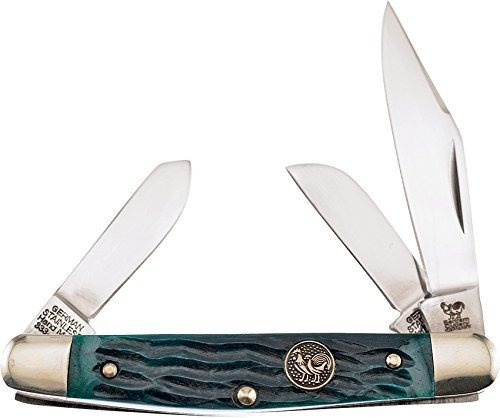 Gallina & ; Gallo Stockman Mediano Con Verde Pickbone Handle