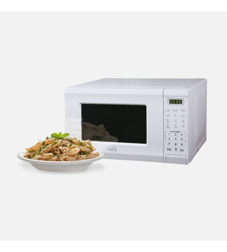 Horno Microondas Kalley 0.7 Litros Blanco Panel Digital Tem 