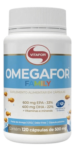 Ômega 3 Omegafor Family 120caps 500mg Vitafor