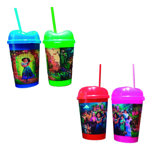 Vaso Pitillo Infantil Encanto X12 Unidades