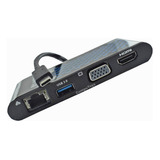 Conversor Usb Tipo C A Vga Hdmi Usb 3.0 Y Lan Computoys Sas