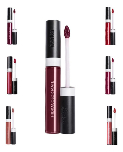 Set 7 Labiales Hidracolor Mate No Transfer Hidratacion Esika