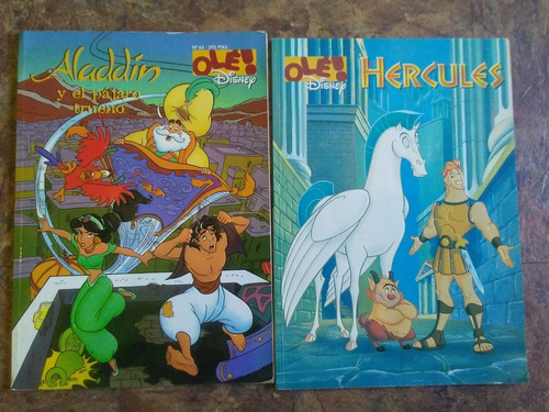 Aladdin Y El Pájaro Trueno. Hércules. Cuentos Disney. Óleo