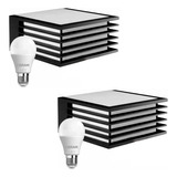 Pack X 2 Aplique Pared Bidireccional Exterior 10w 6500k