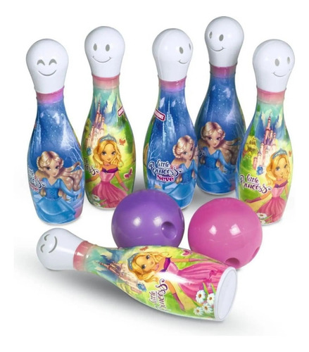 Boliche Brinquedo Infantil Super Resistente 6 Pinos 2 Bolas