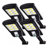 Pack 4 Foco Solar Led Exterior Con Sensor De Movimiento Ip65