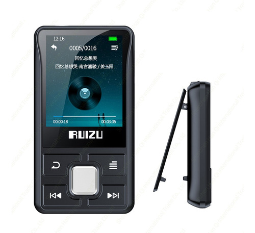 Leitor De Mp3 Bluetooth Ruizu X55 8gb Com Cartão Tf De 32gb