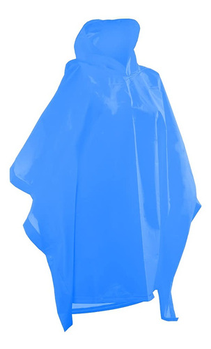 Poncho Impermeable Ligero Para Niños Unitalla Color Azul