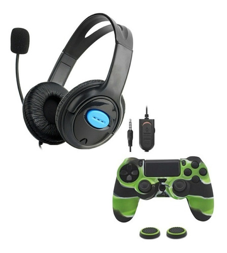 Audifonos Gamer Para Ps4 Xbox One  Pc + Silicona + Grips