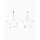 Aros Argollas De Plata Mujer Para Regalo Star Maxi Cantarina