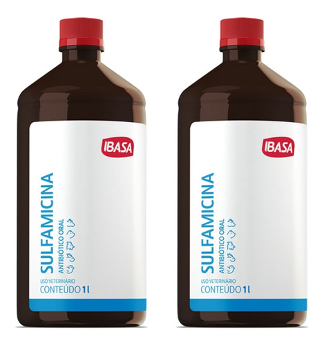 Sulfamicina Ibasa 1 Litro - Kit Com 2 Litros