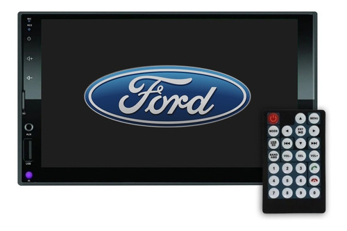 Logo Ford Dvd 2 Din Multimidia Bt + Usb Tela 7' Espelhamento