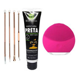 Kit De Limpeza Facial Extrator + Esponja+ Mascara Negra 60ml